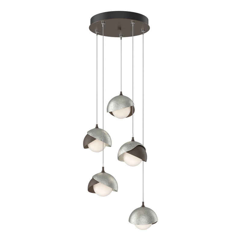 Brooklyn 5-Light Double Shade Pendant Bronze Sterling