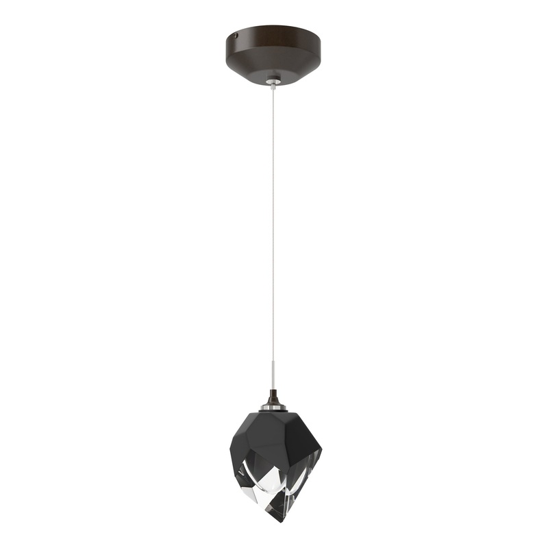 Chrysalis 1-Light Small Pendant Oil Rubbed Bronze Black Crystal (BP)