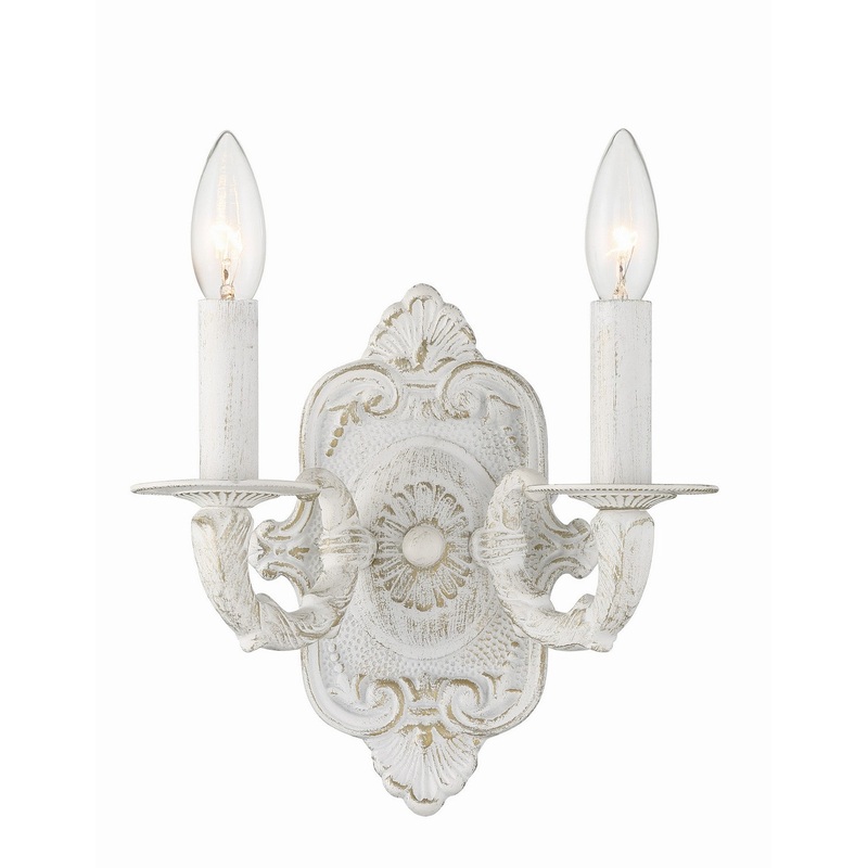 Crystorama 5122-AW Paris Market Two Light Wall Sconce Antique White