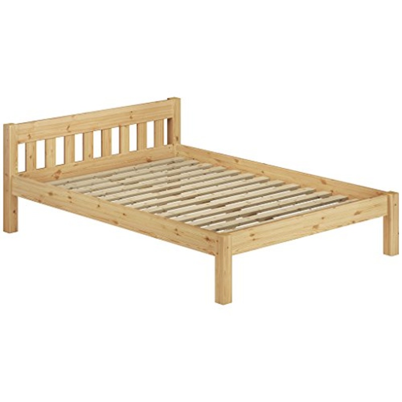Erst-Holz 60.38-12 Letto Singolo con Rete Arrotolabile, in Legno Massiccio Naturale, 120 x 200 cm