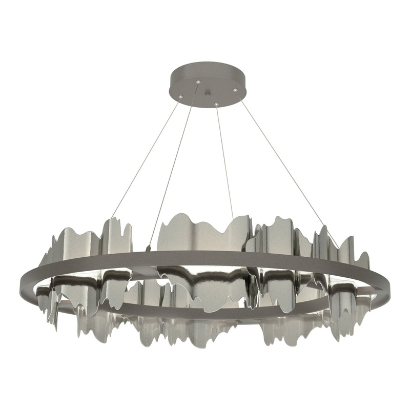 Hildene Circular LED Pendant Dark Smoke Sterling