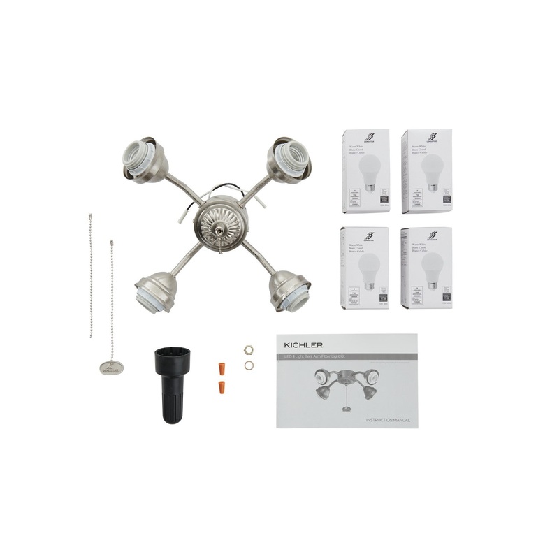 Kichler 350015BSS LED Fan Fitter, Brushed Stainless Steel