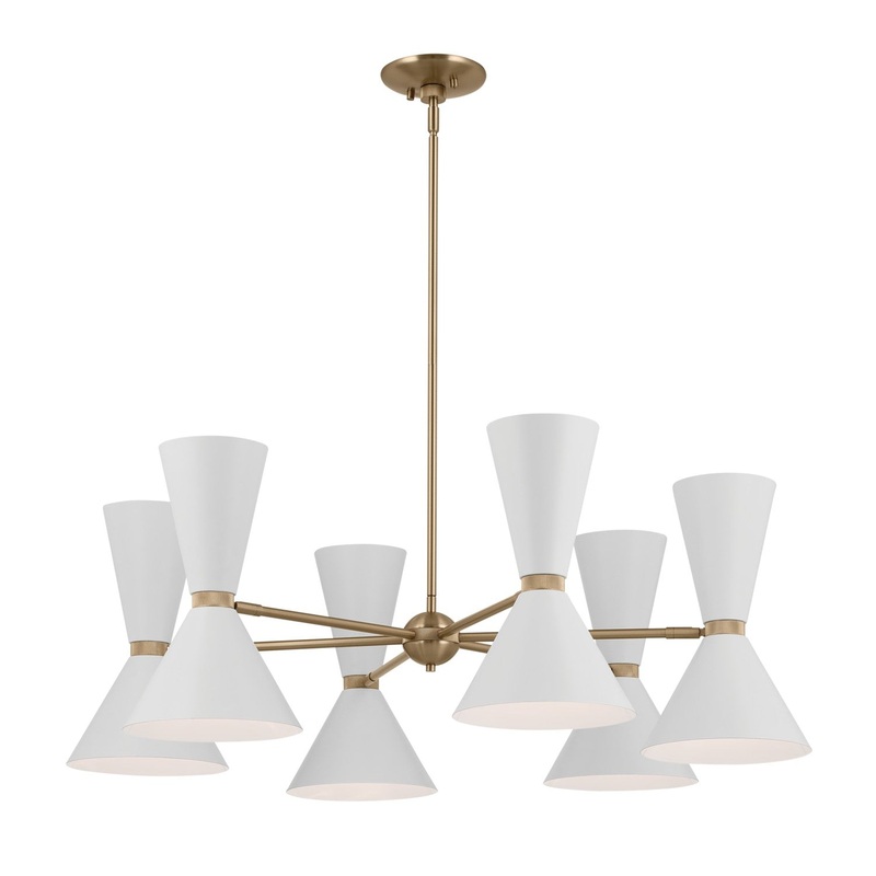 Kichler 52566CPZWH 12 Light Chandelier, Champagne Bronze