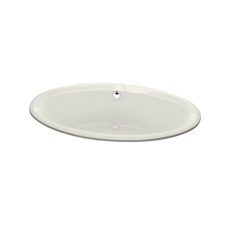 MAAX 100028-103-007 Tympani 72 x 42 Acrylic Drop-in Center Drain Aeroeffect Bathtub in Biscuit