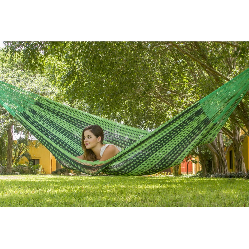 Outdoor undercover cotton Mayan Legacy hammock Family size Jardin