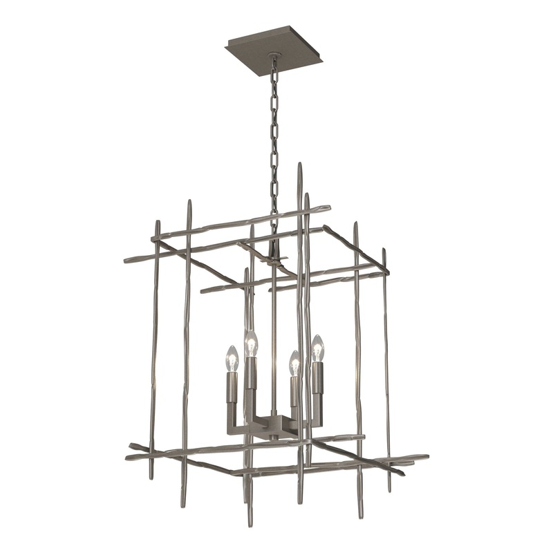 Tura 4-Light Medium Chandelier Dark Smoke