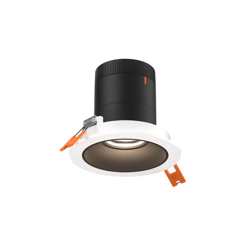 3″ Modular Downlight Black with White Trim 20 Degrees Regressed