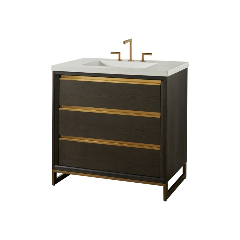 Ambassador 36″ Vanity – Burnt Chocolate