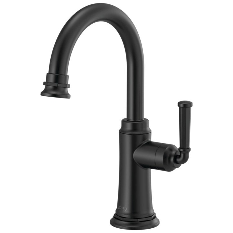 Beverage Faucet Rook Cold Water 1 Lever ADA Matte Black 360 Degree Swivel