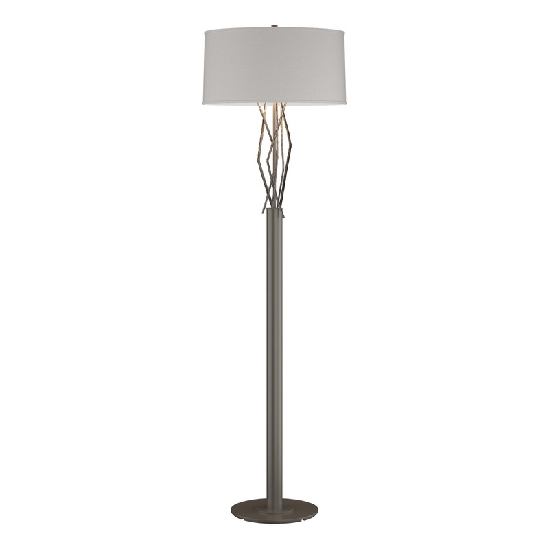 Brindille Floor Lamp Dark Smoke Flax Shade (SE)