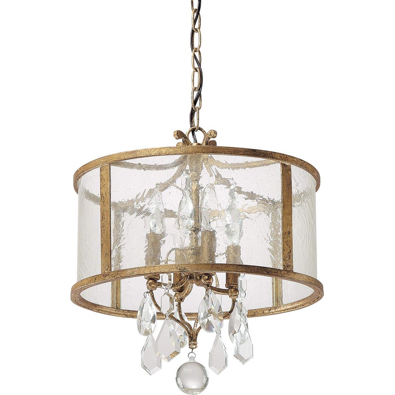Capital Lighting 9484AG-CR Blakely 4 Light Pendant Antique Gold