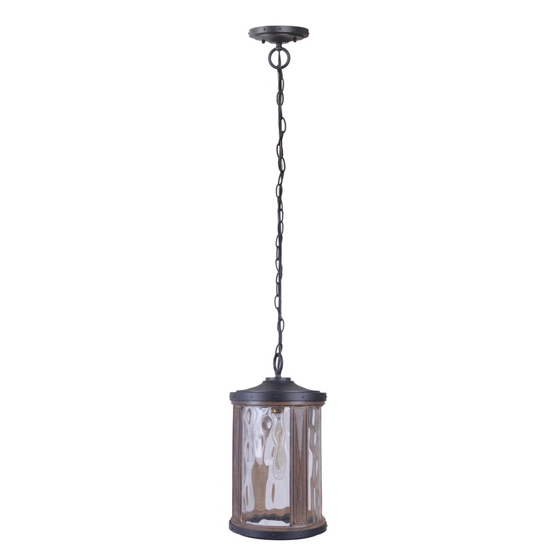 Craftmade Z2721-TBWB Madera One Light Pendant Textured Black/Whiskey Barrel (Discontinued)
