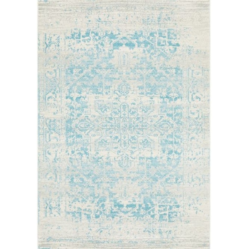Evoke 253 White Blue by Rug Culture -230X160CM – RECTANGLE