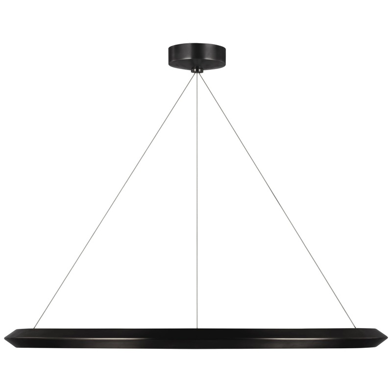 LED Chandelier from the Encircle Collection in Bronze Finish by Visual Comfort Signature