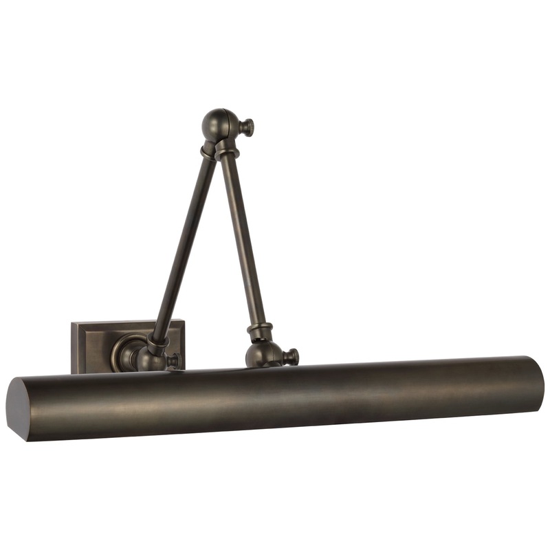 LED Library Light from the Cabinet Maker Collection in Bronze Finish by Visual Comfort Signature