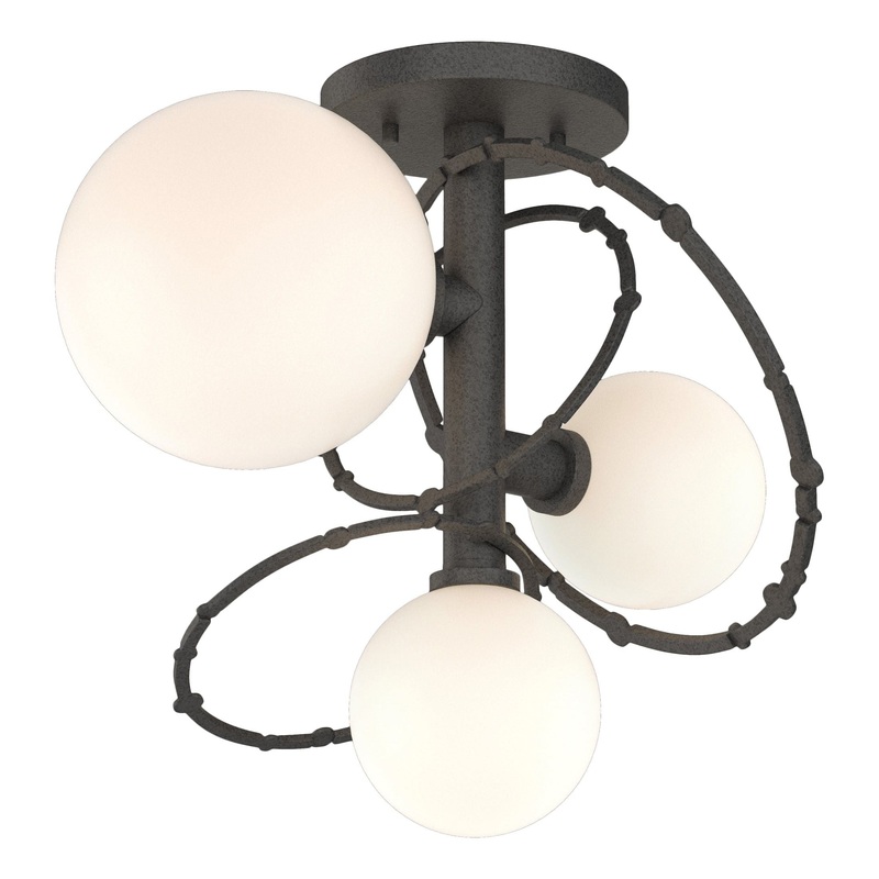 Olympus 3-Light Semi-Flush Natural Iron