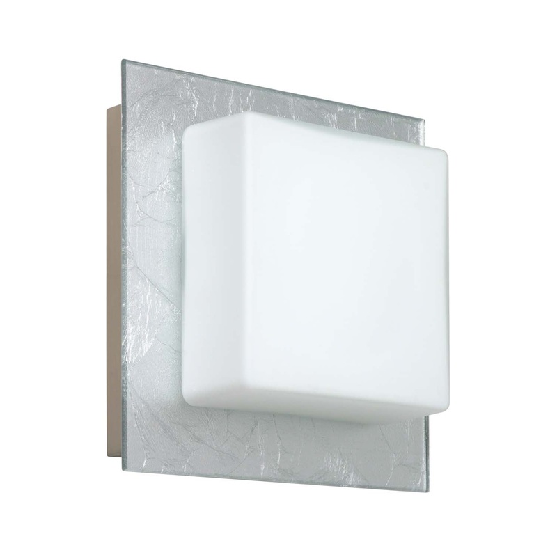 One Light Wall Sconce from the Alex Collection in Satin Nickel Finish by Besa