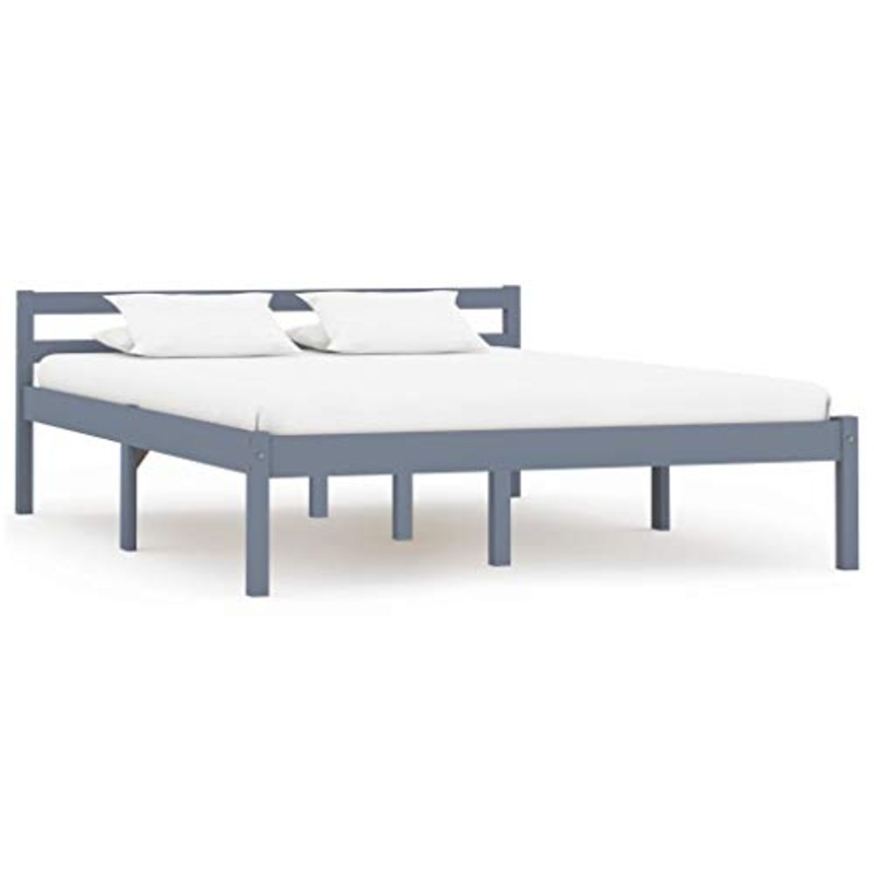 SKM Giroletto Grigio in Legno Massello di Pino 140×200 cm (20.4kg)