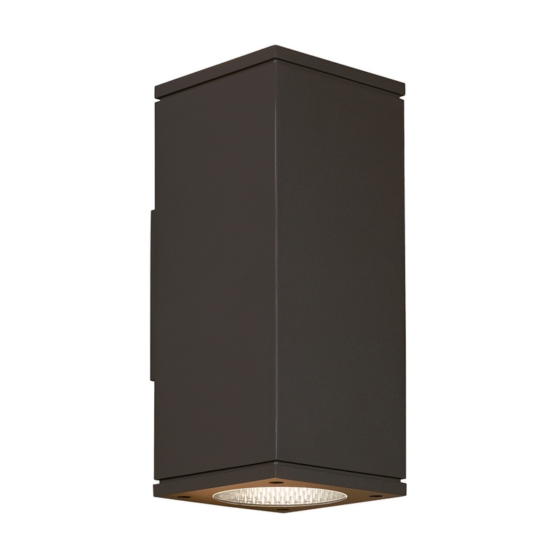 Tegel 12 Outdoor Wall Up & Downlight Bronze 4000K / 10-Degree Beam (Up) / 10-Degree Beam (Down) Button Photocontrol