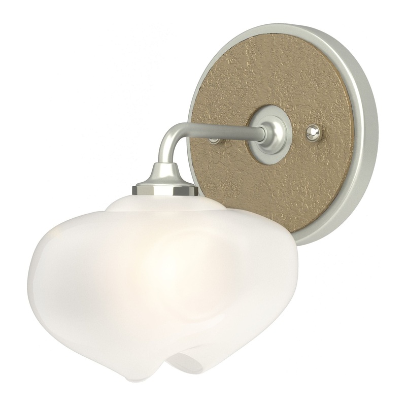 Ume 1-Light Curved Arm Bath Sconce Vintage Platinum Oil Rubbed Bronze