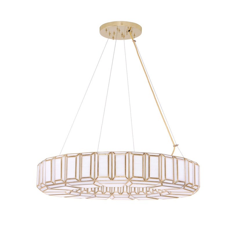 12 Light Chandelier from the Belmont Collection in Brass Finish by Eurofase