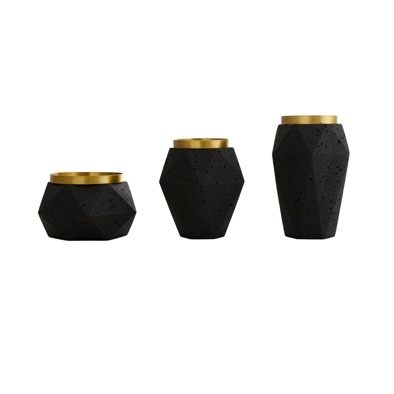 Arteriors 9125 Lexington Candleholders, Set of 3 Charcoal (Discontinued)