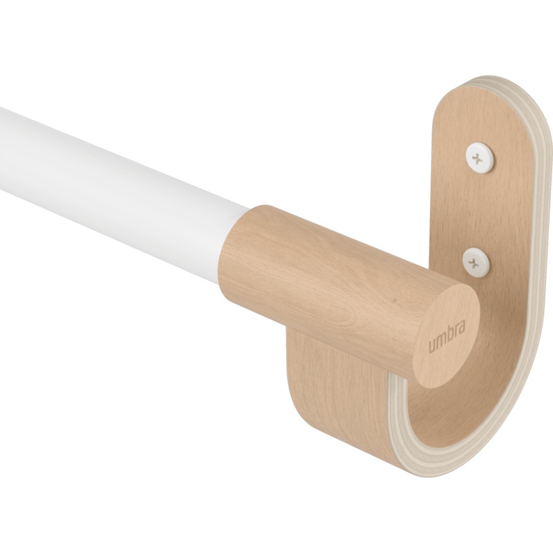 Bellwood Curtain Rod White/Natural