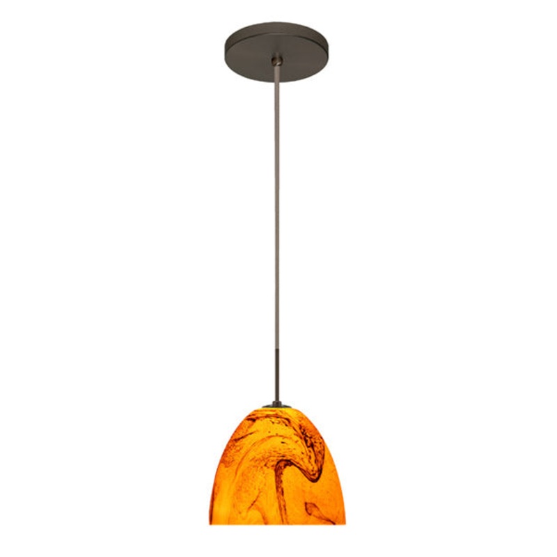 Besa 1BT-7572HB-BR Sasha One Light Pendant Bronze