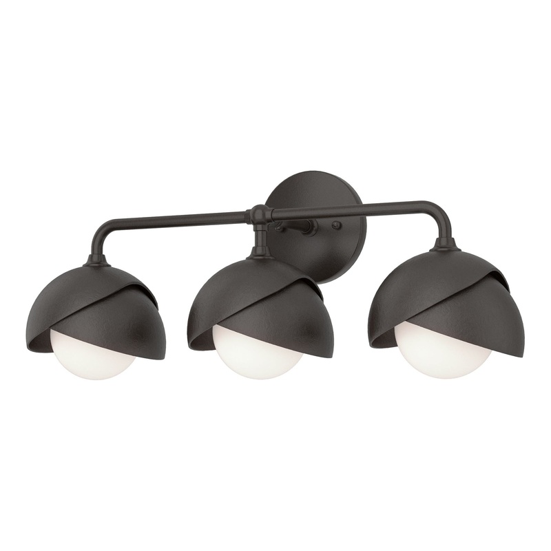 Brooklyn 3-Light Double Shade Bath Sconce Oil Rubbed Bronze Oil Rubbed Bronze
