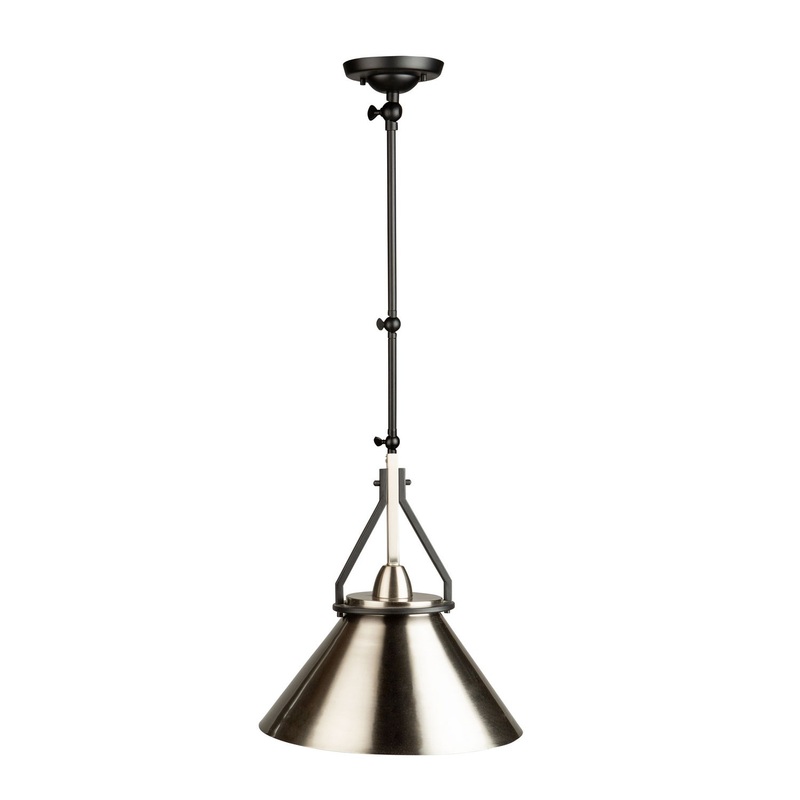 Brydon Pendant – Black and Brushed Nickel