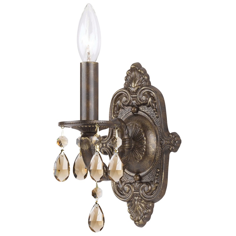 Crystorama 5021-VB-GT-MWP Paris Market One Light Wall Sconce Venetian Bronze