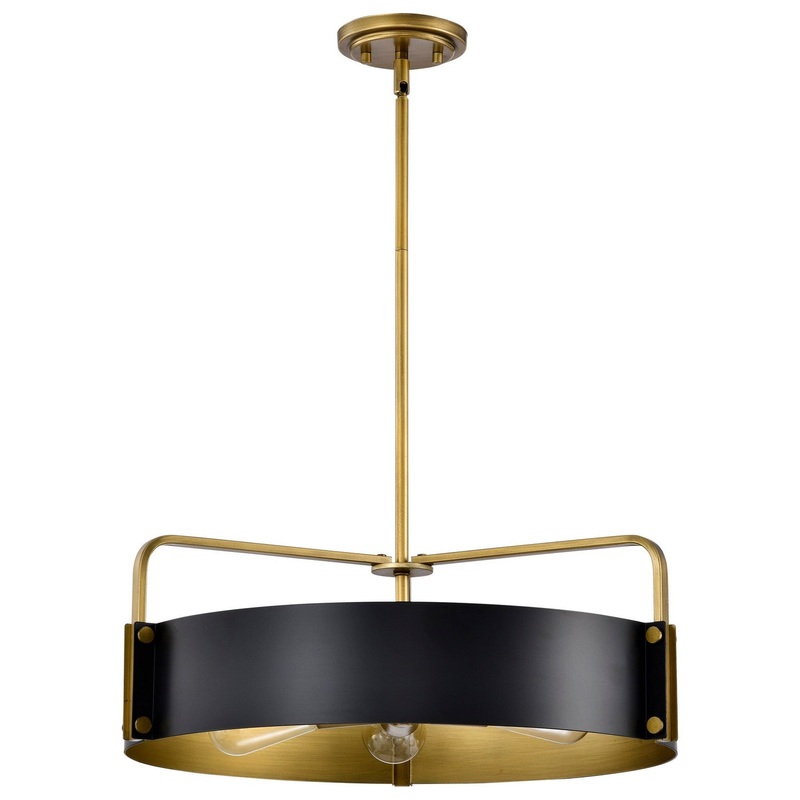 Five Light Pendant from the Altos Collection in Matte Black Finish by Nuvo Lighting