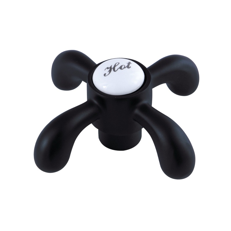 French Country KSH7980TXH Hot Metal Cross Handle, Matte Black