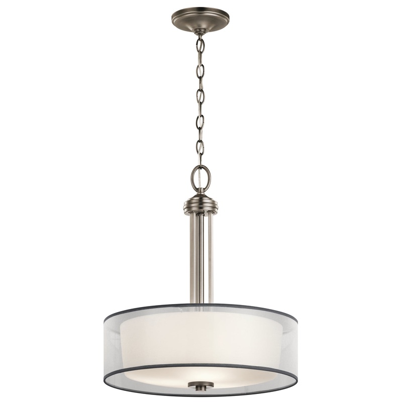 Kichler 43153AP Three Light Pendant, Antique Pewter