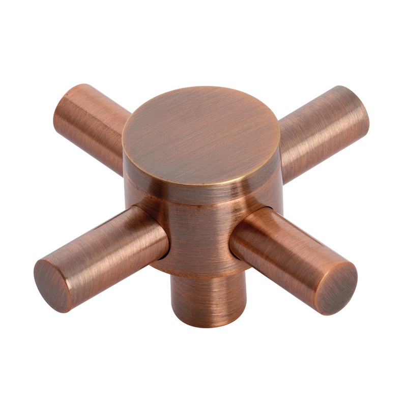 KSH295DXAC Metal Cross Handle, Antique Copper