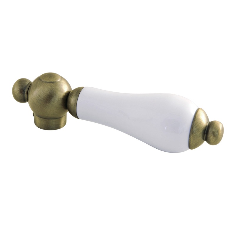 KSH3963PL Porcelain Lever Handle, Antique Brass