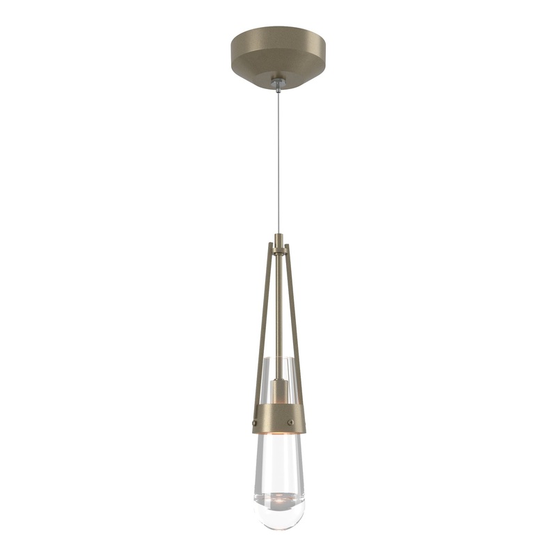 Link Clear Glass Low Voltage Mini Pendant Soft Gold