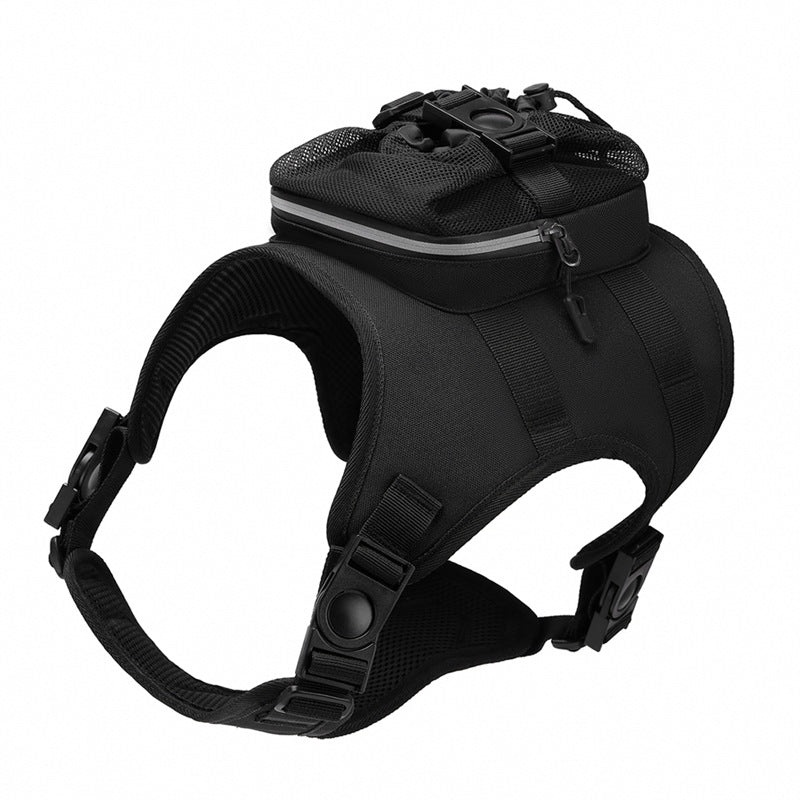 Size S Black Ultimate Dog Harness Vest with Backpack – Padded, Reflective & Adjustable for Medium Sized Dogs