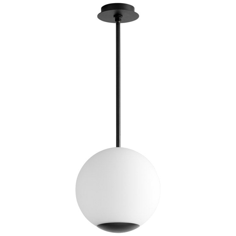 Terra Single-Light 12″ LED Globe Pendant – Black