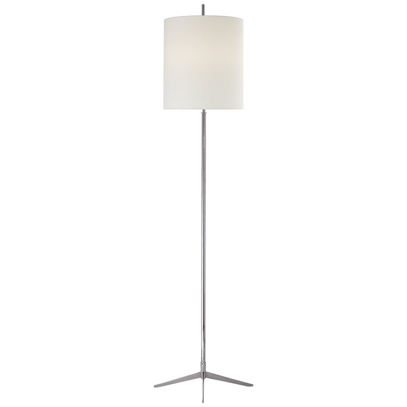 Two Light Floor Lamp from the Caron Collection in Polished Nickel Finish by Visual Comfort Signature