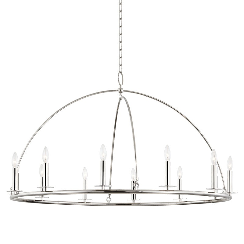 12 Light Chandelier from the Howell Collection in Polished Nickel Finish by Hudson Valley