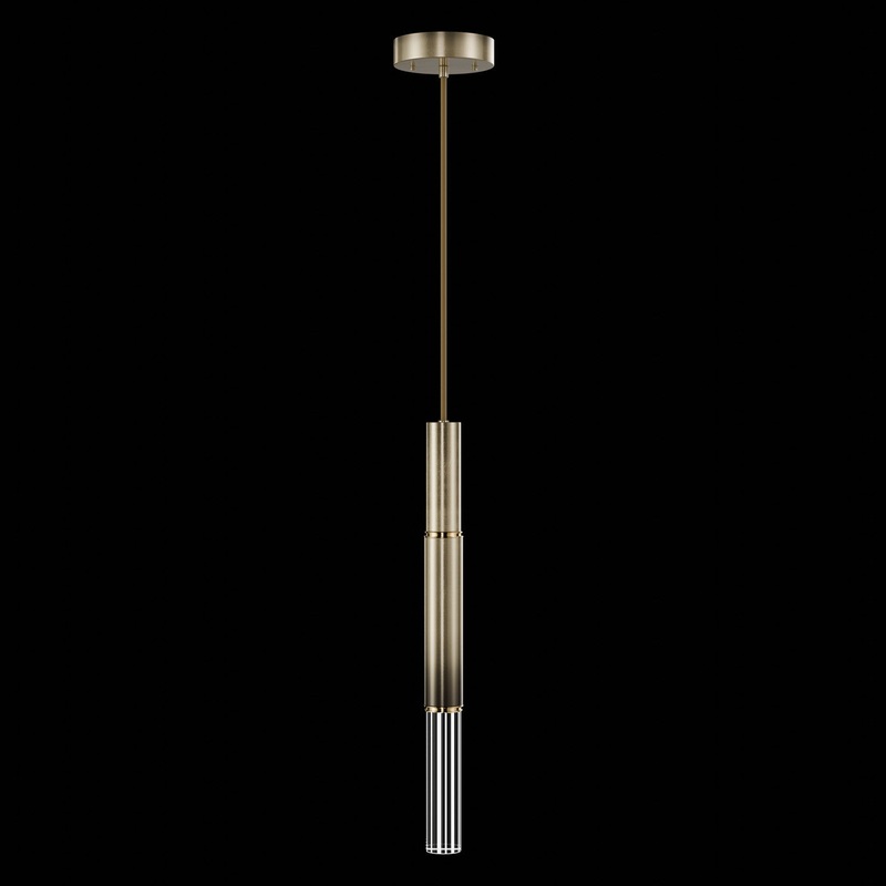 Antonia 6.5″W Round Pendant Ombre Bronze/Brass/No Skin