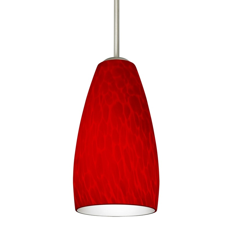 Besa 1BT-1509RC-SN Besa Chrissy Pendant One Light Pendant Satin Nickel