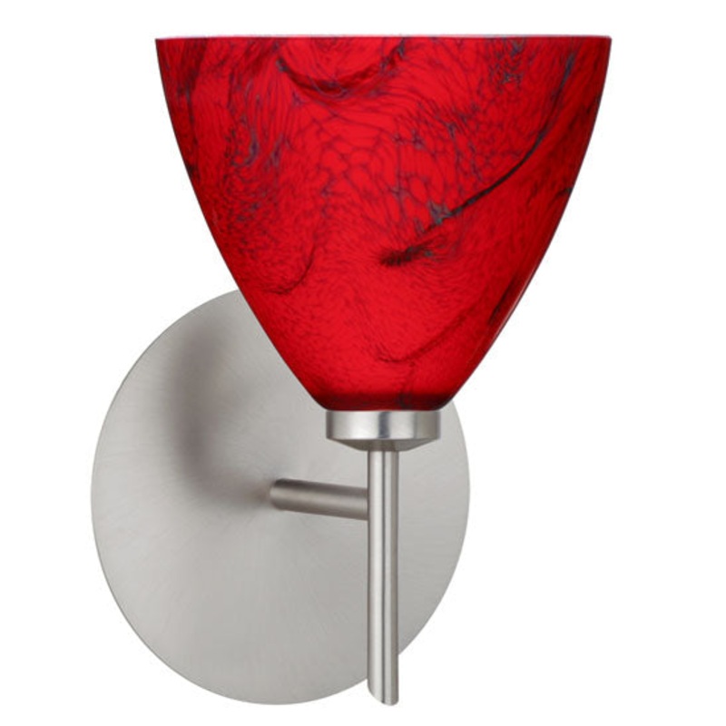 Besa 1SW-1779MA-SN Mia One Light Wall Sconce Satin Nickel