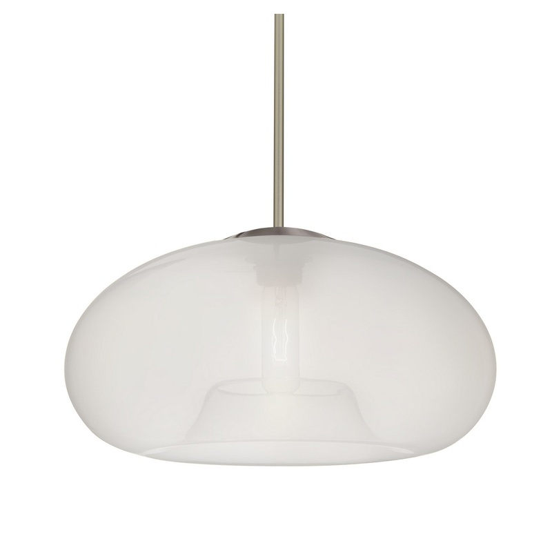 Besa 1TT-BANA15FR-SN Besa Bana 15 Pendant One Light Pendant Satin Nickel
