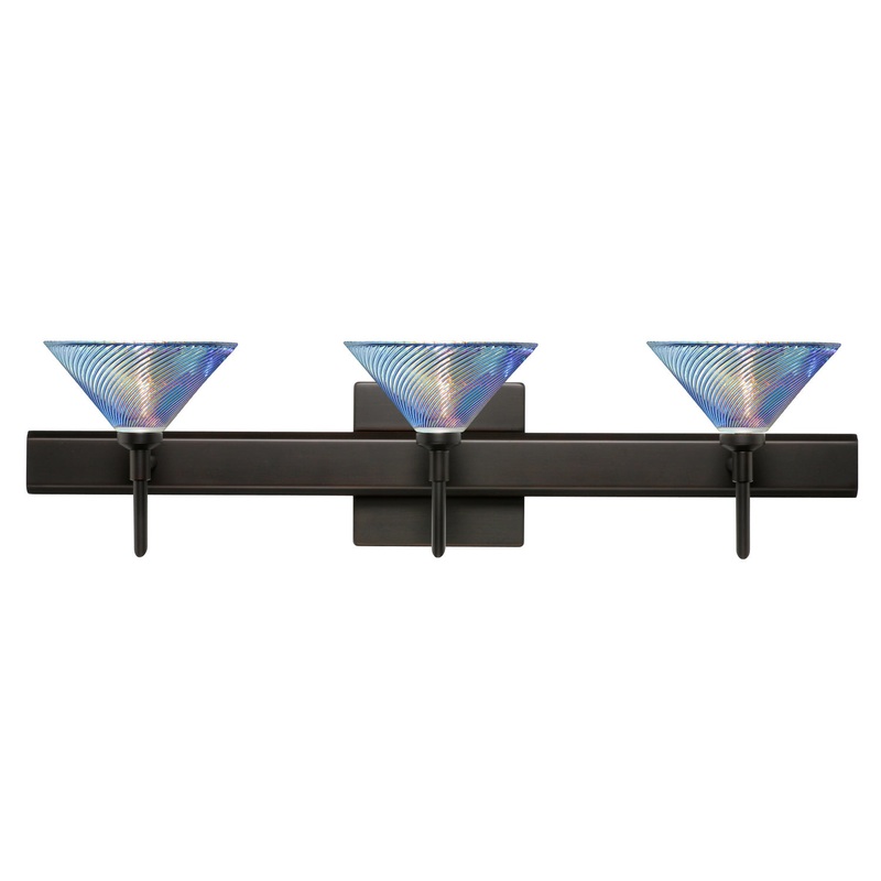 Besa 3SW-550493-BR-SQ Kona Three Light Wall Sconce Bronze