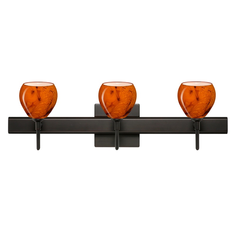 Besa 3SW-5605HB-BR-SQ Tay Tay Three Light Wall Sconce Bronze