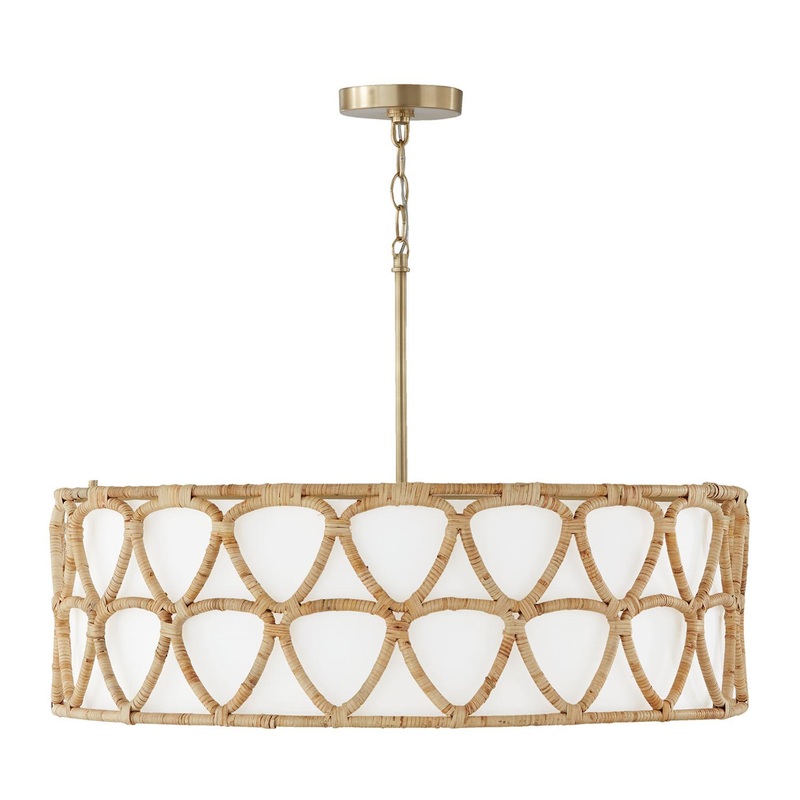 Capital Lighting 347242MA Tulum 4 Light Pendant Matte Brass