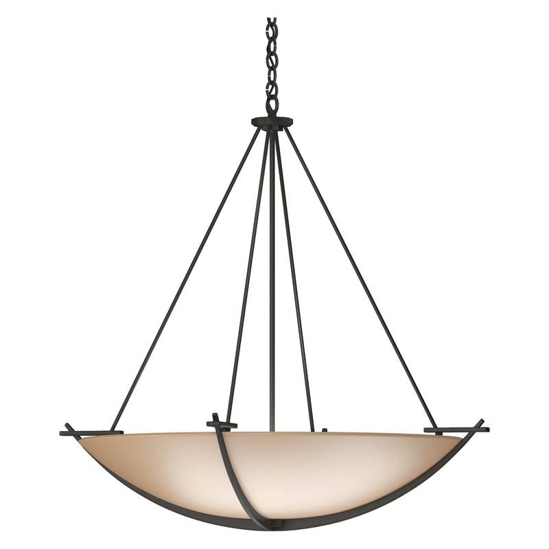 Compass Large Scale Pendant Dark Smoke Sand Glass (SS)