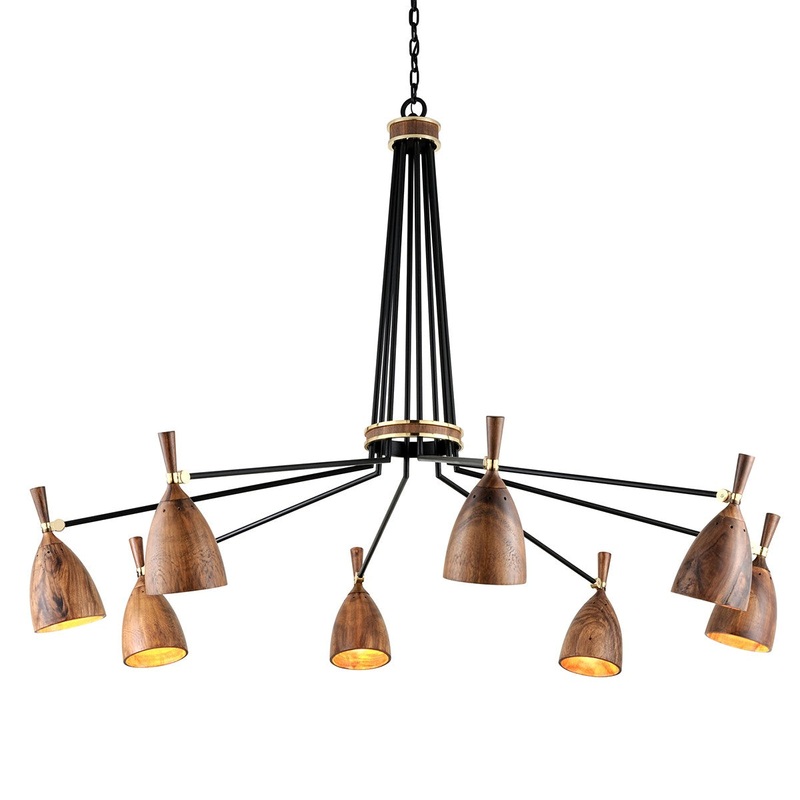 Corbett Lighting 280-08-SBK Utopia Eight Light Chandelier Soft Black (Discontinued)
